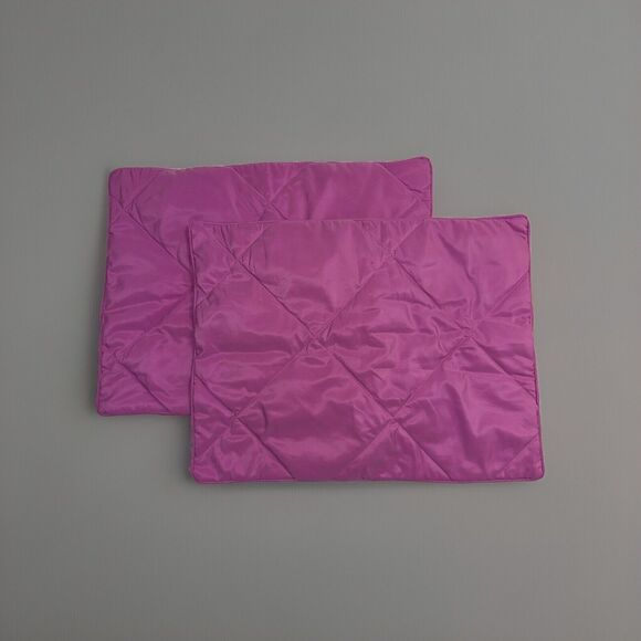 Pottery Barn Kids Pink Cozy Pillow Sham Standard Set Of 2 Diamond Quilted - Picture 4 of 10